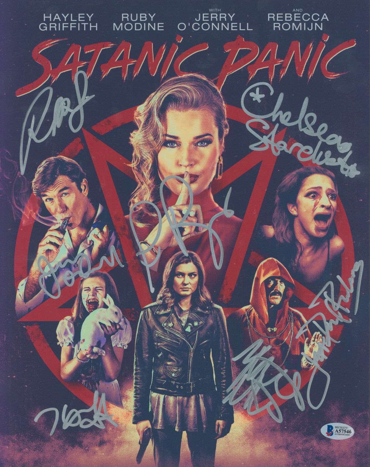 Satanic Panic (7) Griffith, Stardust, O'Connell Signed 11x14 Photo Poster painting BAS #A57546