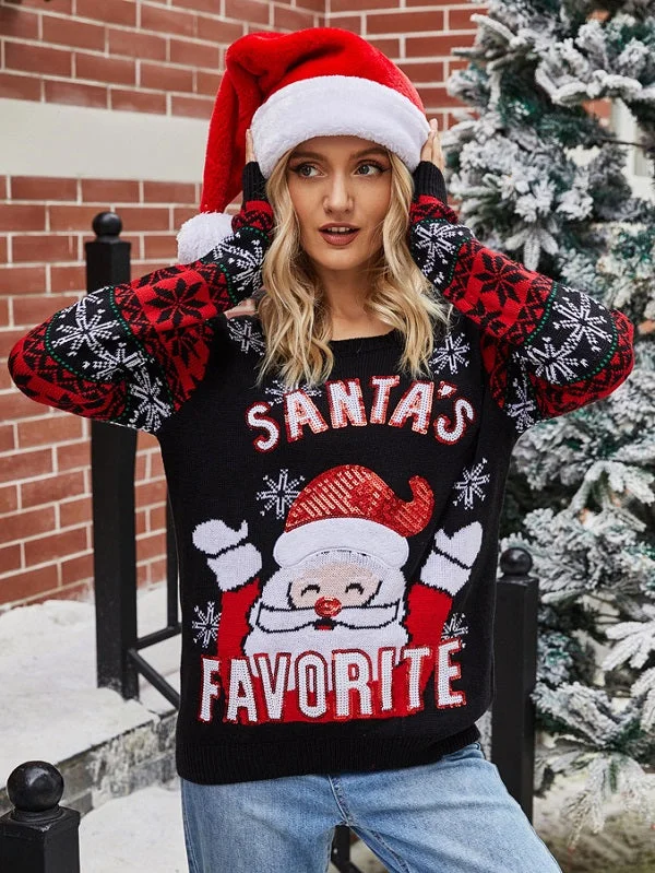 Santa's Favorite Sweater Ugly Santa Jumper-elleschic
