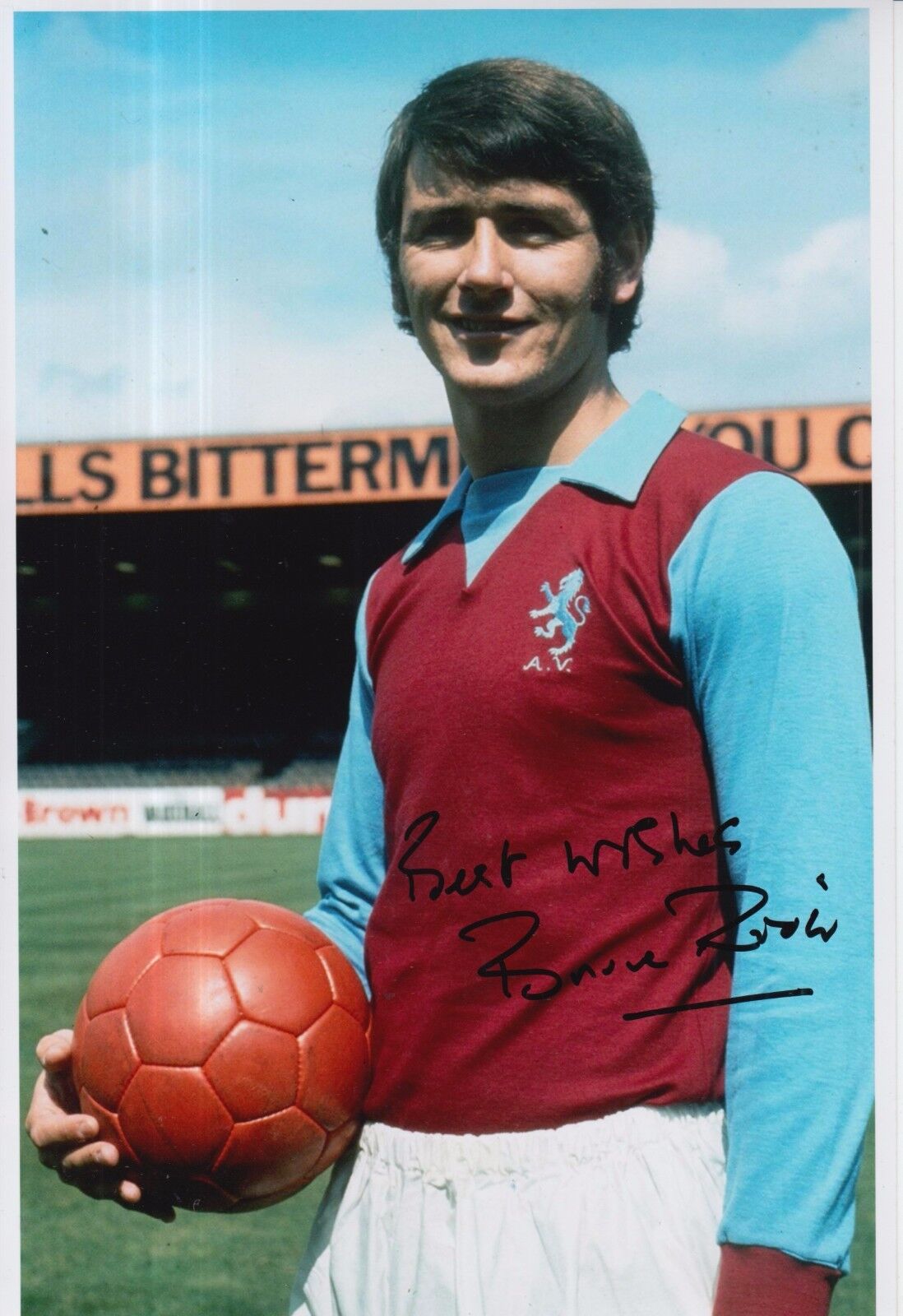 Bruce Rioch Hand Signed Aston Villa 12x8 Photo Poster painting.