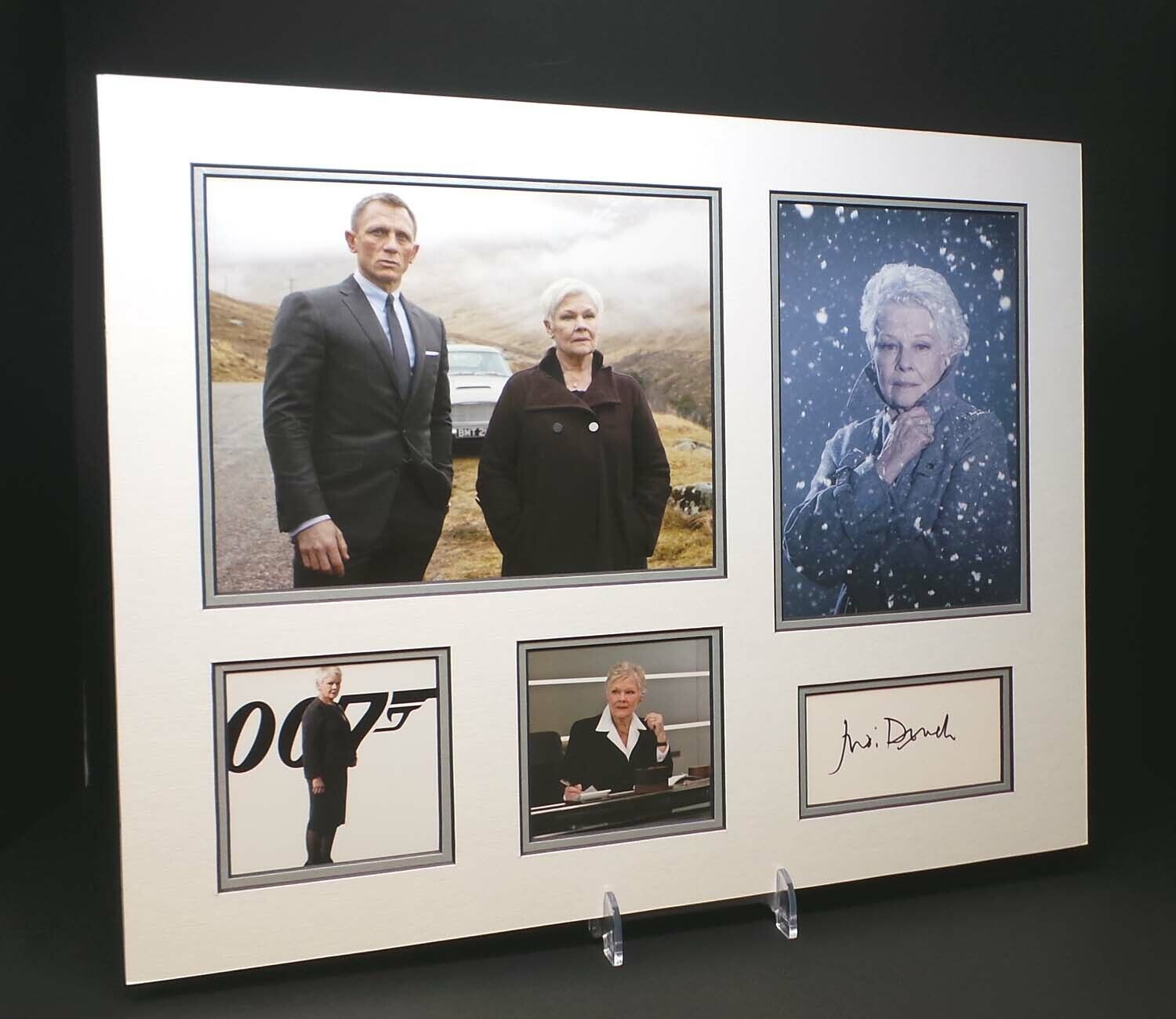 Judi DENCH Signed Mounted 20x16 Photo Poster painting Display AFTAL COA Skyfall James Bond 007