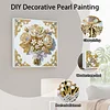 (25x25cm)DIY Pearl Painting Flower Framed Handmade Pearl Material Art Kit Living Room Decor