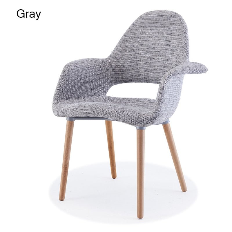 Nordic design Fabric Solid Wood upholstered Chair Dining Chairs for Dining Rooms Restaurant Office Meeting Bedroom Dining Chair