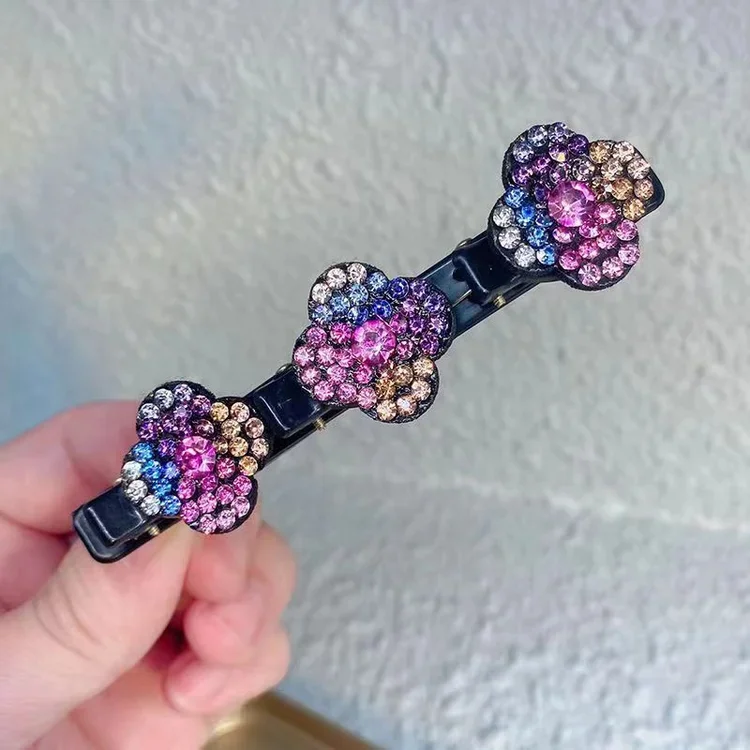 ⏳HOT SALE 49% off🔥Free Shipping - Sparkling Crystal Stone Braided Hair Clips