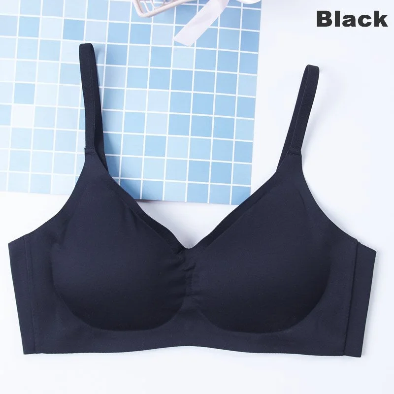 Seamless Fitness Women Solid Underwear Gathers Shockproof Removable Thin Pad Push Up Bra Female Vest Brassiere Bralette Lingerie