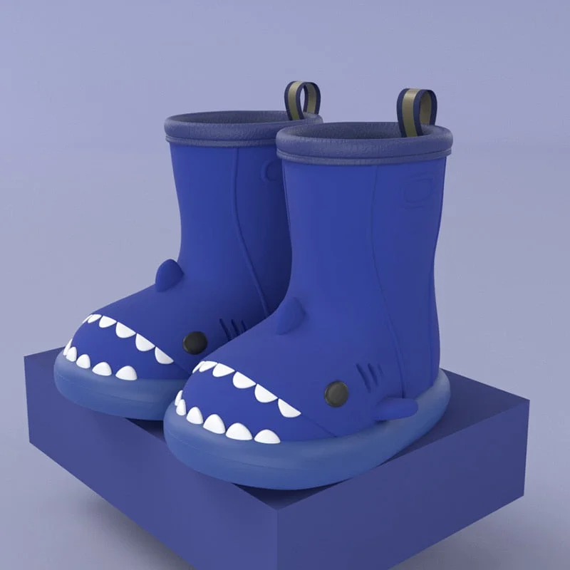 Cartoon Cute Shark Unicorn Children Rain Shoes For Boys Girls Waterproof EVA Rubber Non Slip Toddler Kids Rain Boots