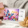 Butterfly Diamond Art Monthly Flip Tabletop Calendar January 2027 - December 2028 Small Desktop Calendar Planner 24 Months for Living Room Bedroom Office Desk Gift Giving