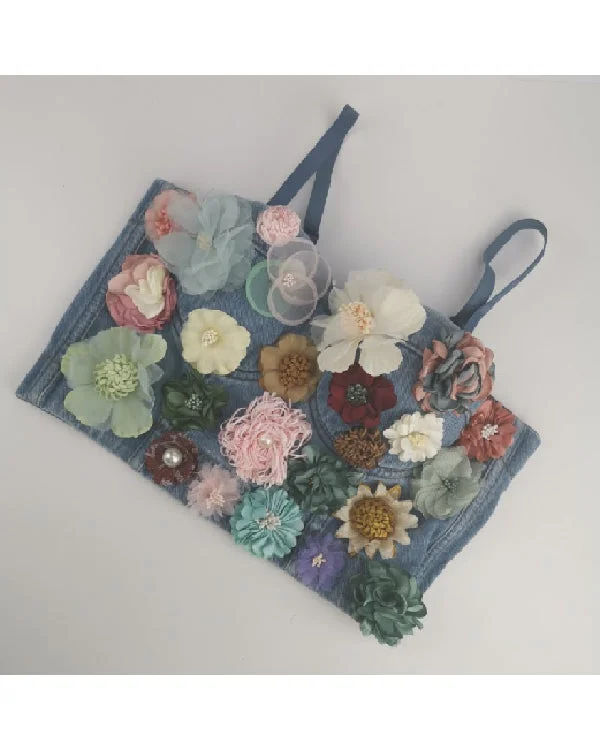 Sexy 3D Floral Outer Corset