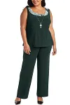 Plus Size Mother Of The Bride Mesh Print Formal Three Pieces Set Pant Suits