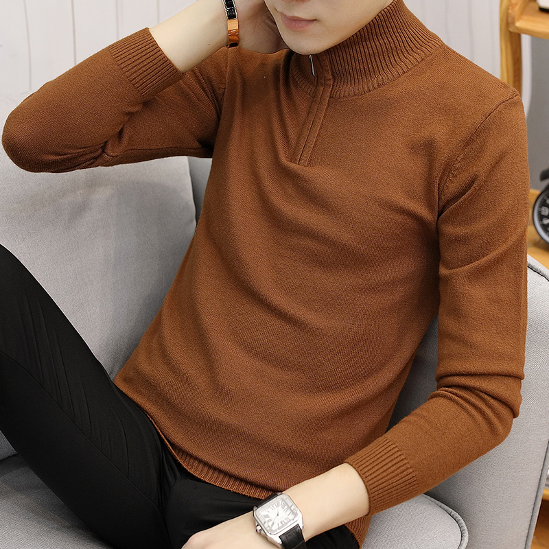 Unisonbust Men’s Mock Neck Sweater – Zipper Knit Warm Pullover for Winter Fashion  