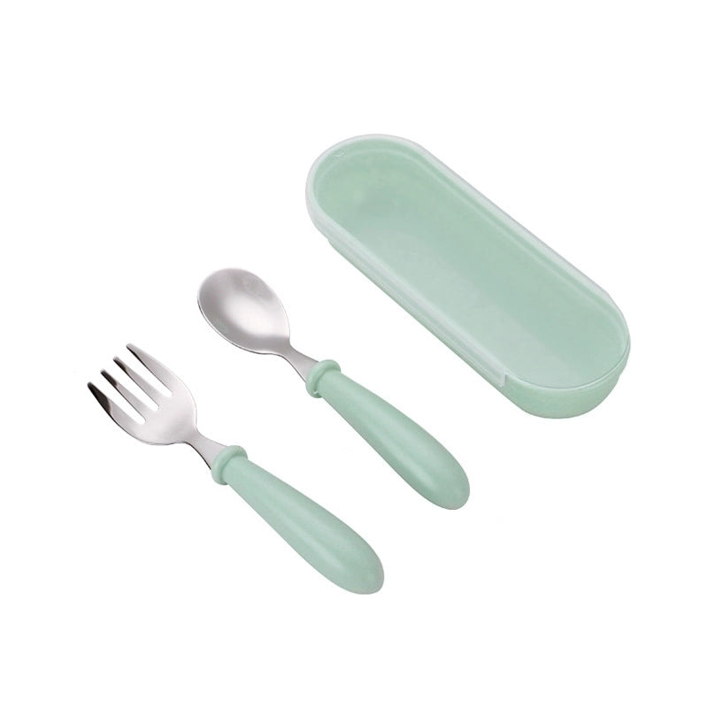 Cute Solid Color Stainless Steel Tableware