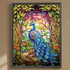 Diamond Painting-DIY Full Round Drill Stained Glass Peacock