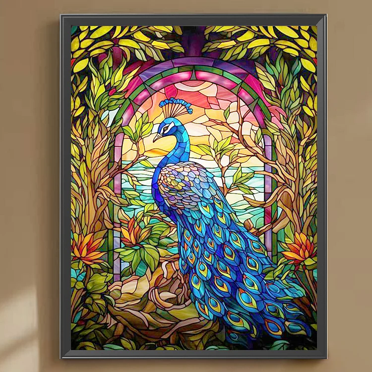 Peacock by the Lake - Full Round - Diamond Painting(30*40cm)