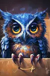 Luxury AB Velvet Diamond Painting Kit - Owl