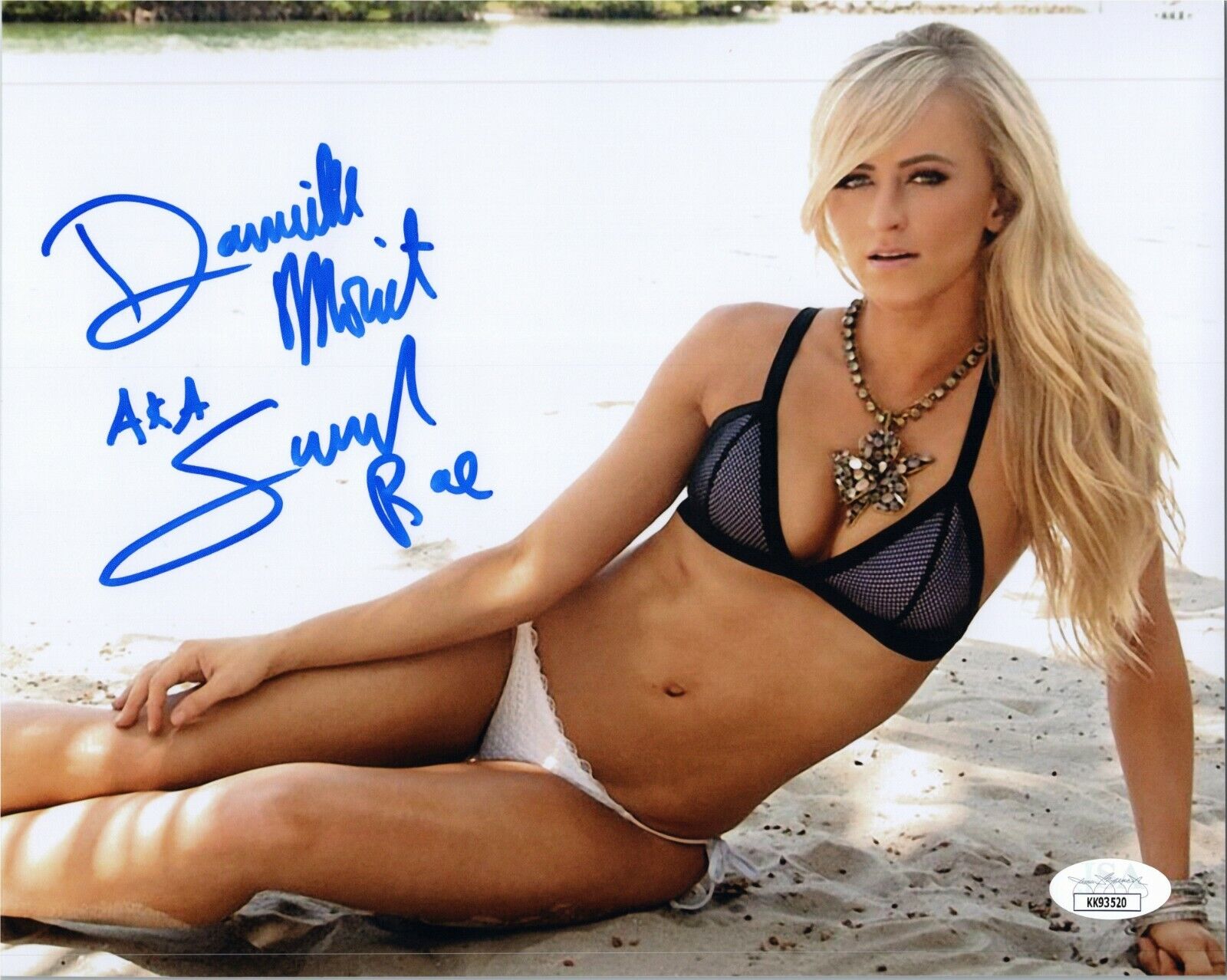 DANIELLE MONET ~SUMMER RAE Authentic Hand-Signed WWE DIVA