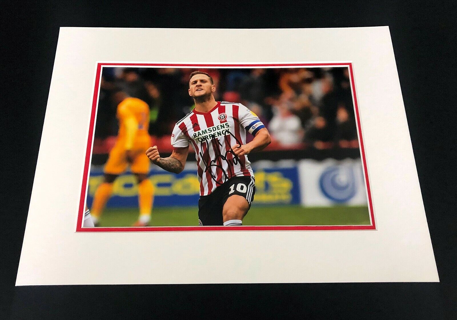 Billy Sharp SUFC Signed Photo Poster painting Mount 16x12in Sheffield United Display - AFTAL COA