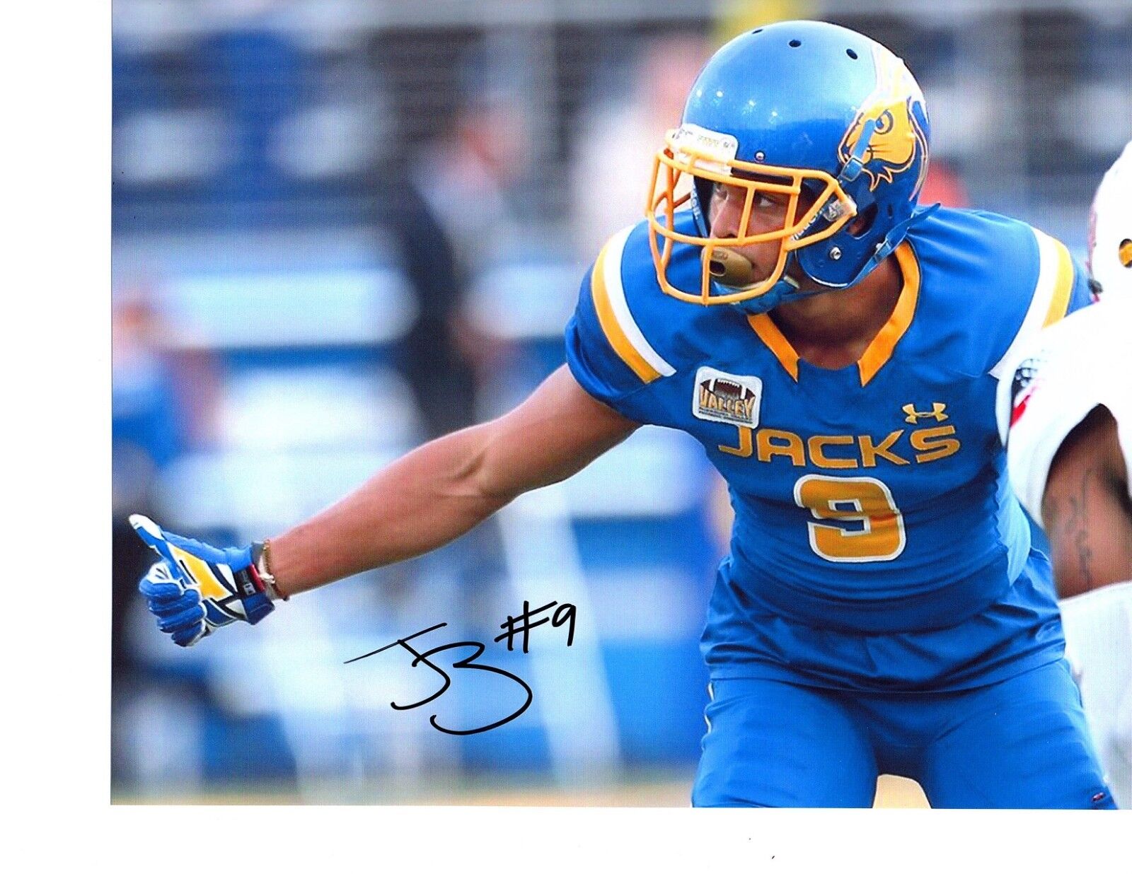 Jordan Brown South Dakota State signed autographed 8x10 football Photo Poster painting b