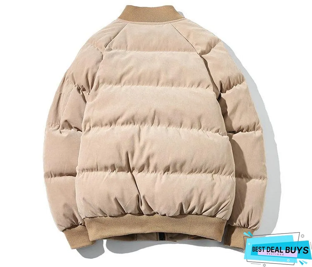 Men's Jacket High Quality Man Coat Solid Male Casual Thicken Warm Parkas Coat Men's Clothing Streetwear