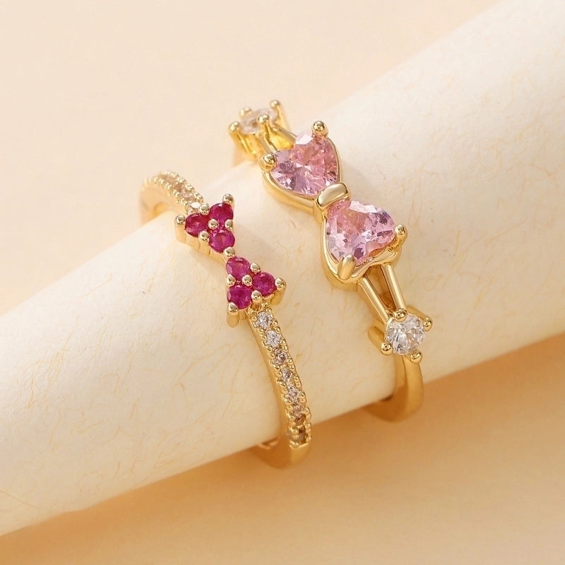 Copper Bow Knot Rings