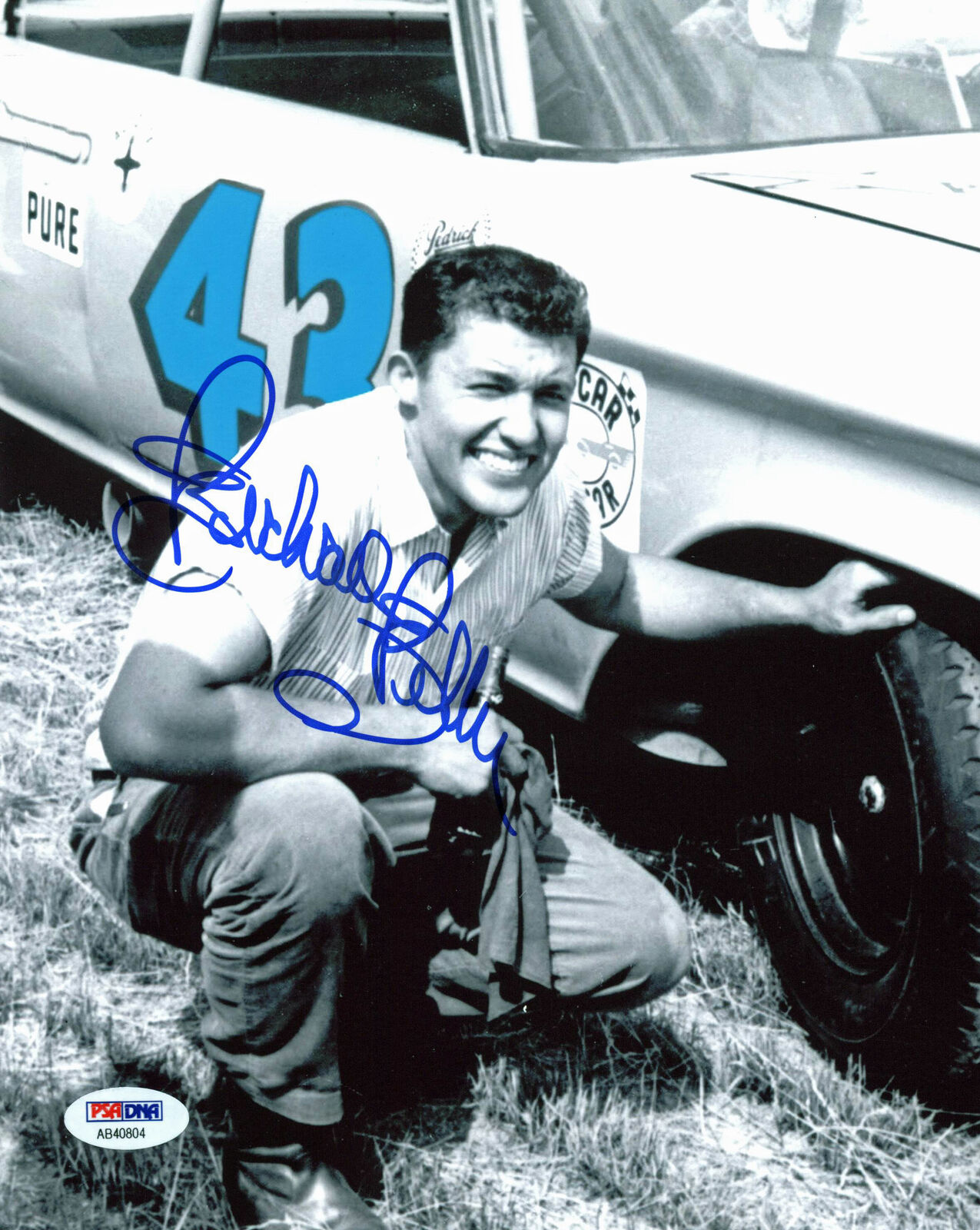 Richard Petty NASCAR Authentic Signed 8x10 Photo Poster painting Autographed PSA/DNA #AB40804