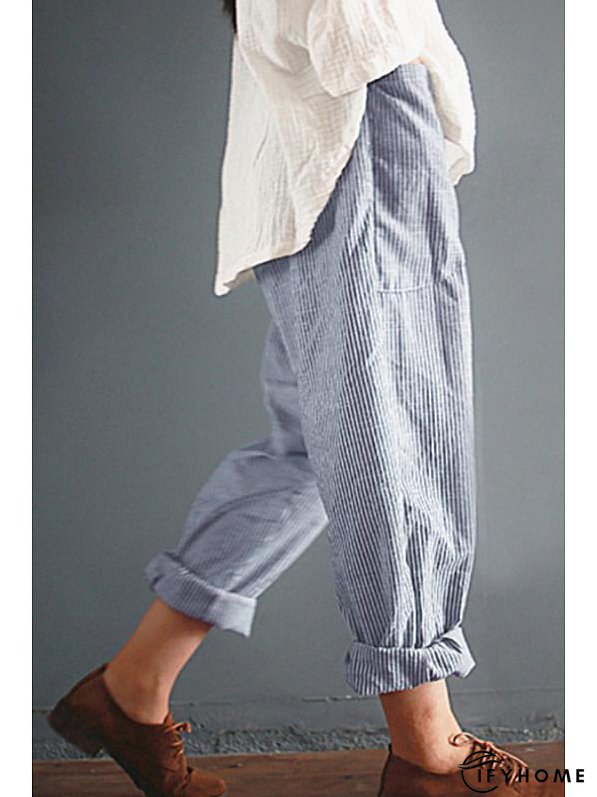 Loose Fitting Striped Pants | IFYHOME
