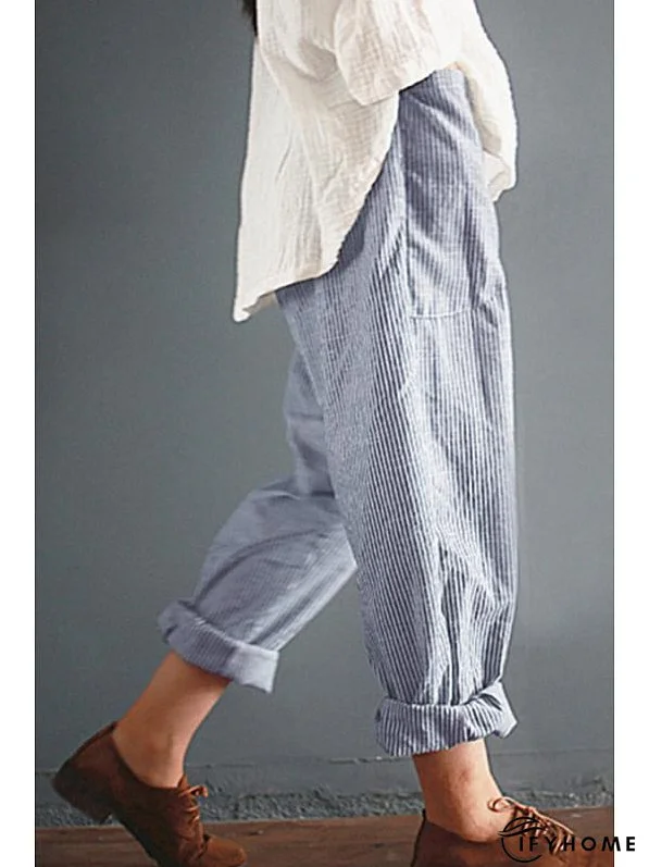 Loose Fitting Striped Pants | IFYHOME