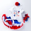 Baby Girls 4th of July independence Day Ruffle Mesh Tutu Set
