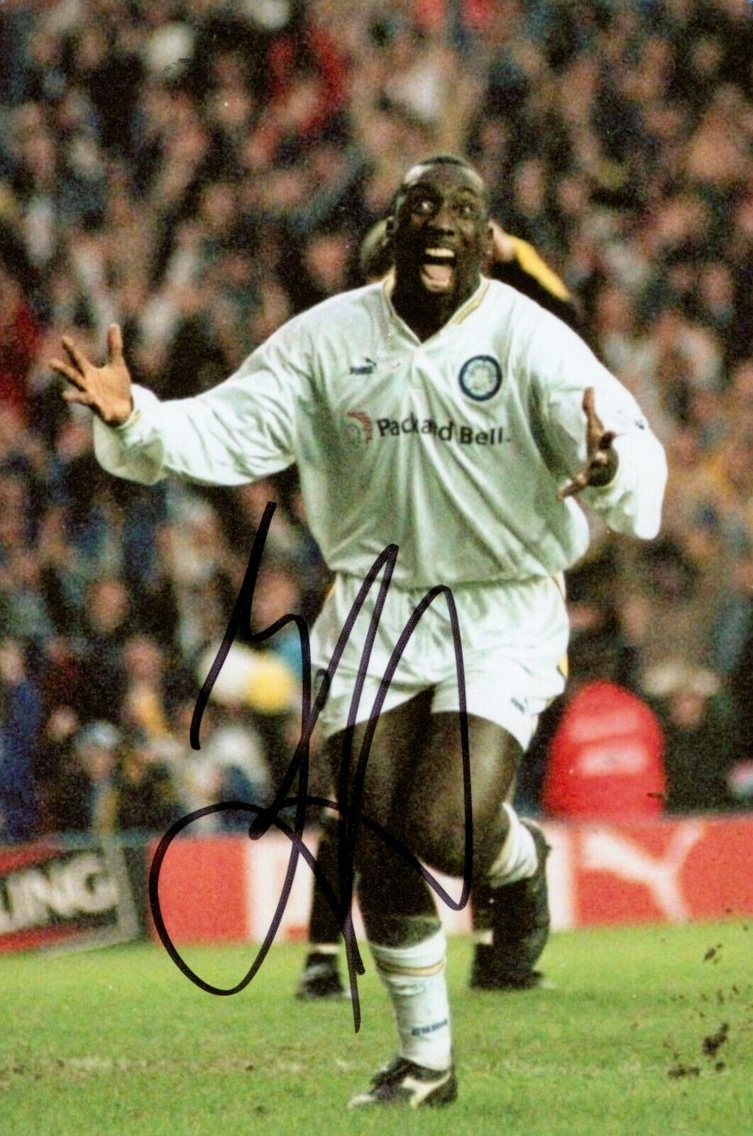 Jimmy Floyd Hasselbaink Signed 6x4 Photo Poster painting Leeds United Autograph Memorabilia +COA