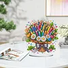 (US Local)Flower Double Sided Effect Table Top Diamond Painting Desktop Ornaments Kit (Pencil)