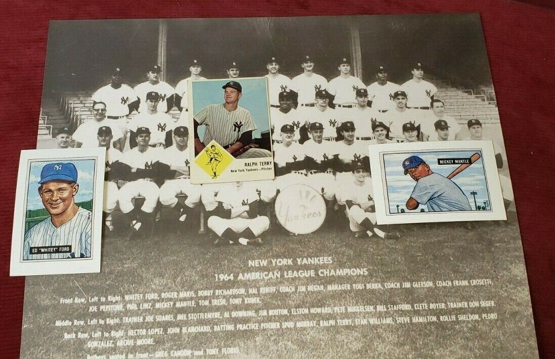 Baseball LOT 64 New York Yankees Team Pic Mickey Mantle Whitey Ford Ralph Terry