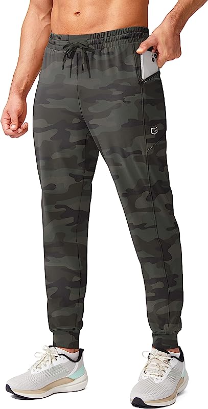 Men&#39;s Joggers Pants With Zipper Pockets Stretch Athletic Sweatpants For Men Workout Jogging Running