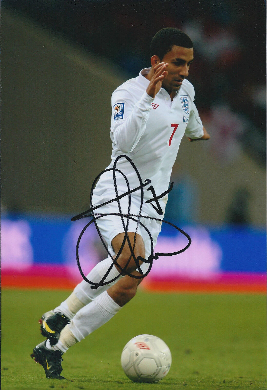 Aaron LENNON SIGNED Autograph 12x8 Photo Poster painting AFTAL COA England Spurs GENUINE