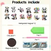 12 STÜCKE 2d flache DIY Diamant Kunst Kühlschrank Aufkleber Kits für Wohnkultur (Panda)