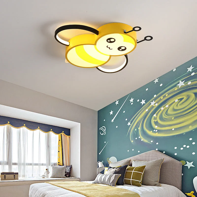 Nordic Children's Room Bedroom Bee Ceiling Lamp