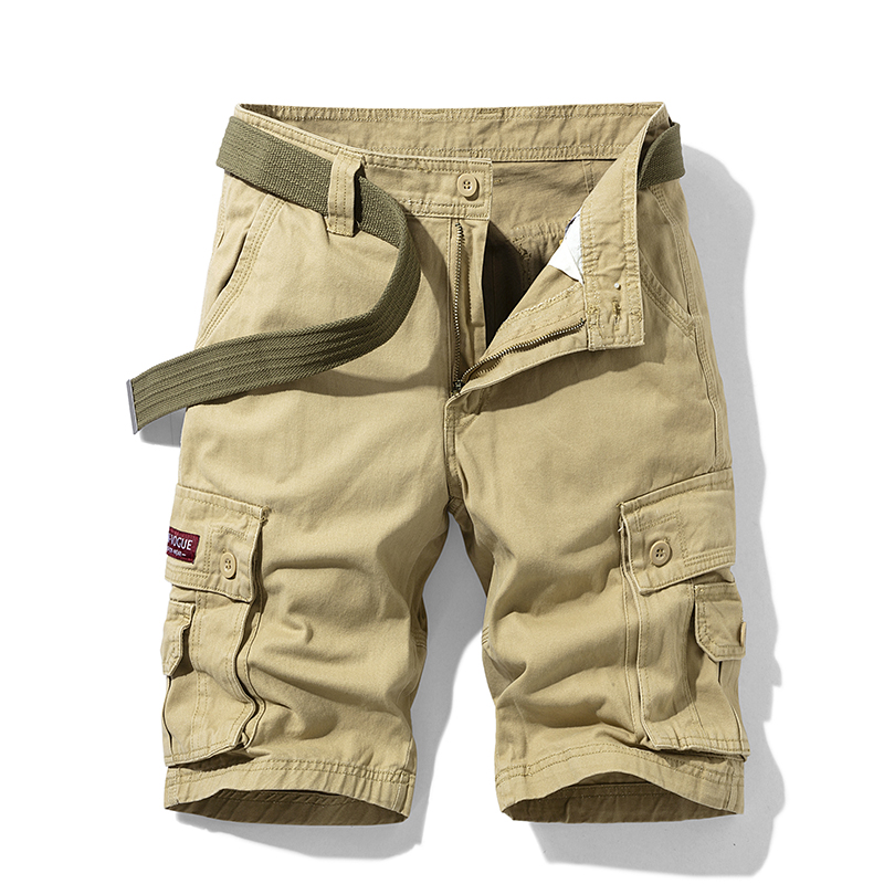 Tomroads Men Summer New Solid Color Military Affairs Cargo Shorts Fashion Casual Loose Outdoors Comfort Multiple Pockets Shorts Men