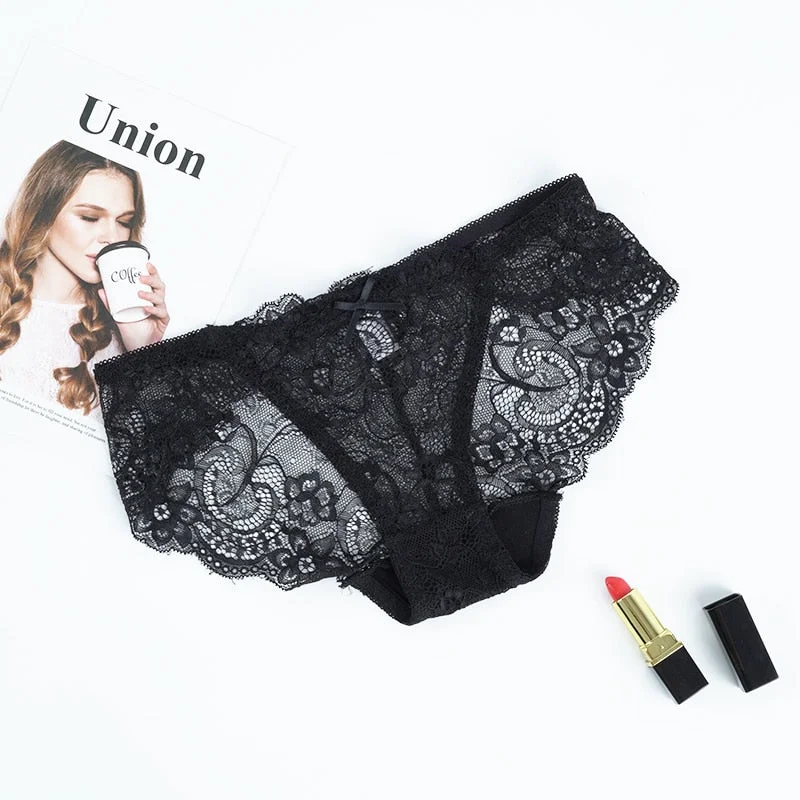Sexy Lace Panties Women Underwear M-XL Hollow New Briefs Soft 2020 Female Lingerie Floral Ladies Underpants Panties