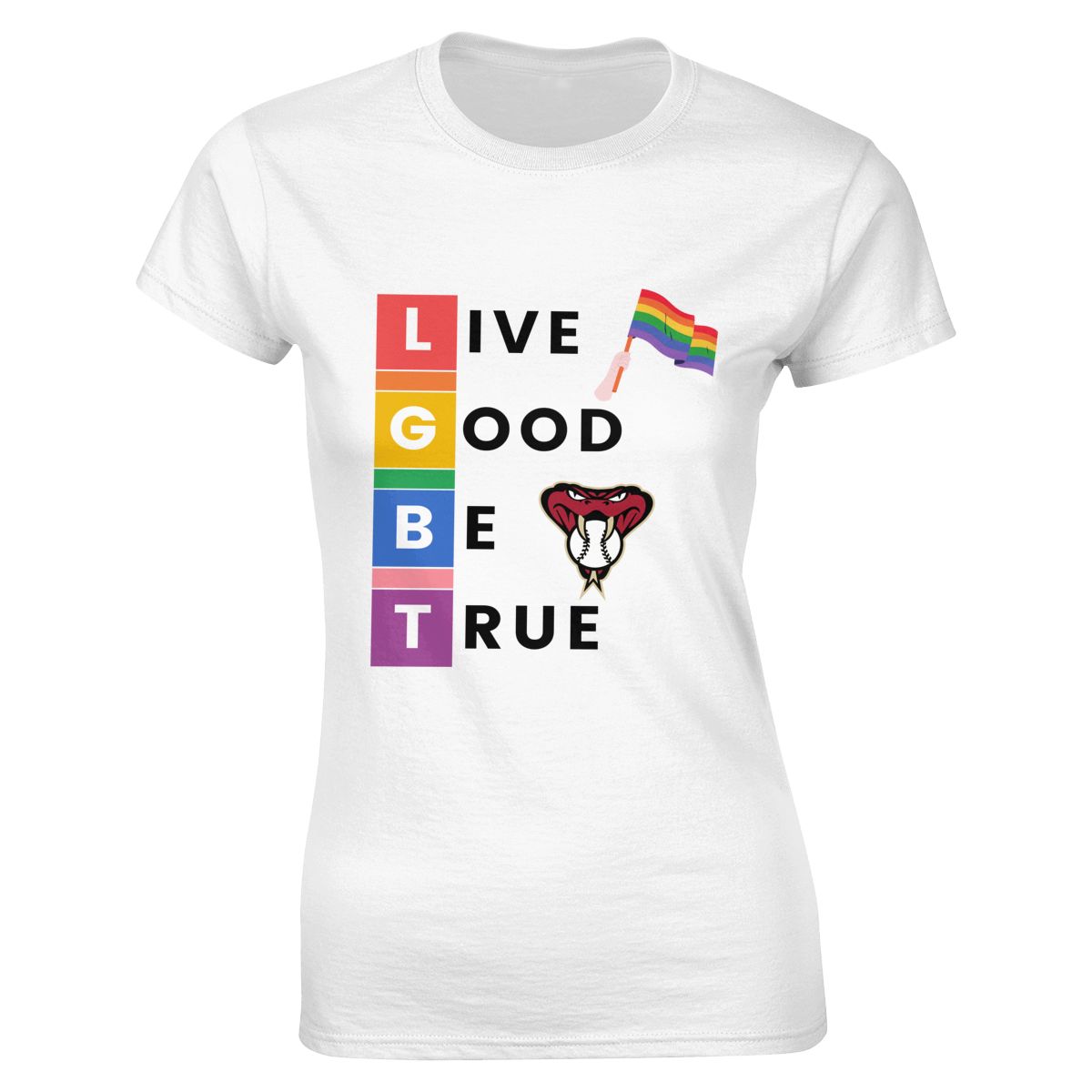 Arizona Diamondbacks LGBT Pride Women's Crewneck T-Shirt