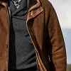 Men's Outdoor Mid-Length Double Layer Woolen Coat Jacket by Inlyline