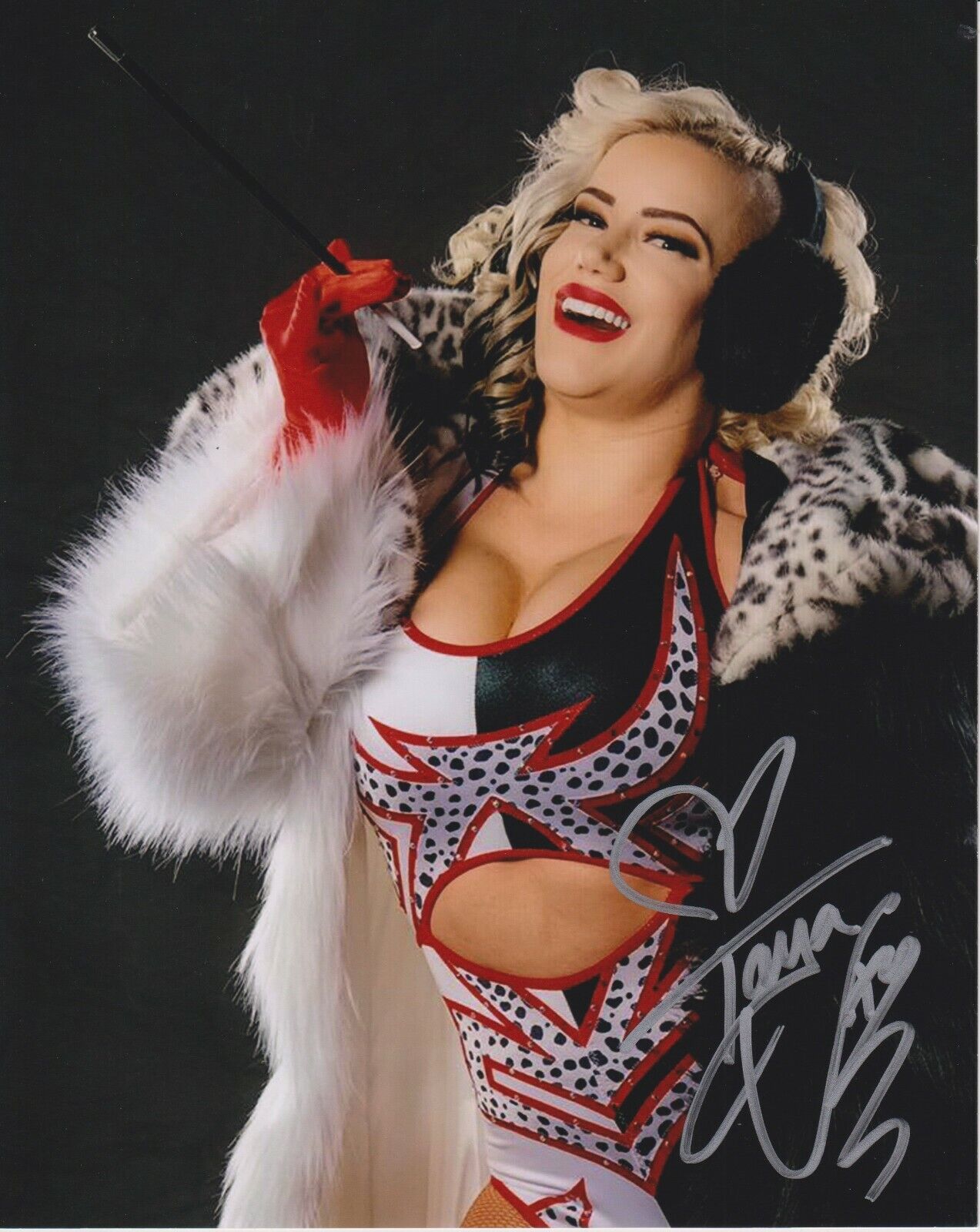 Taya Valkyrie Frankie Monet Sexy Signed Auto 8x10 Photo Poster painting AAA Impact NXT w/ COA