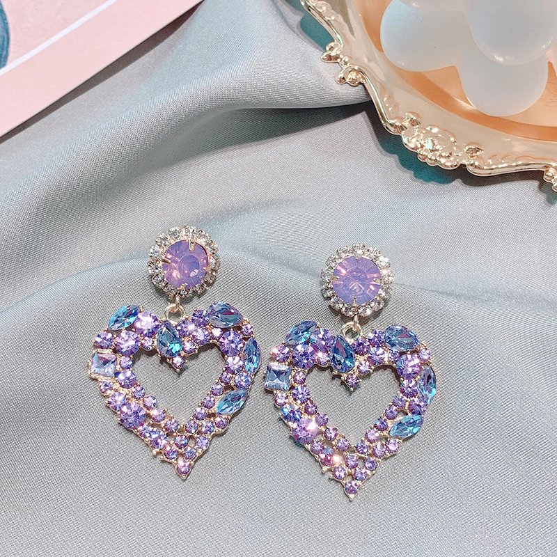 Shecustoms™ Fancy Diamond Heart Earrings