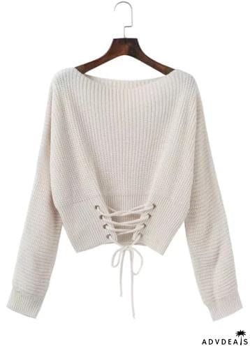 Off Shoulder Lightweight Chunky Sweater