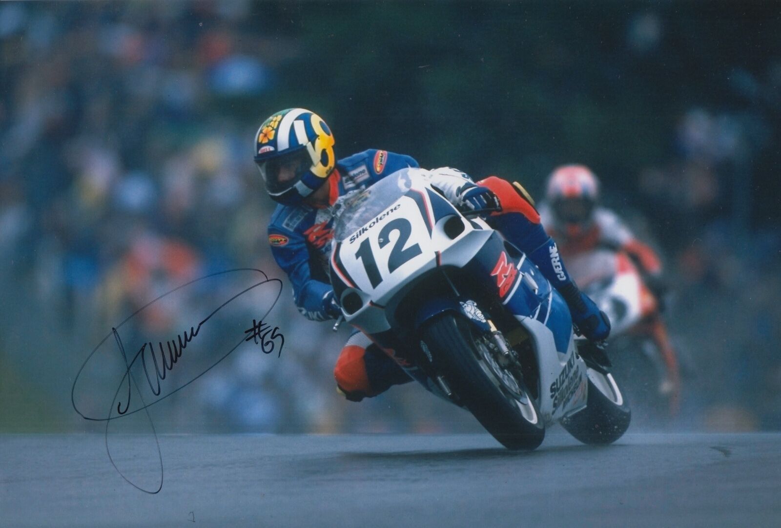 Jamie Whitham Hand Signed Photo Poster painting 12x8 Suzuki MotoGP 5.