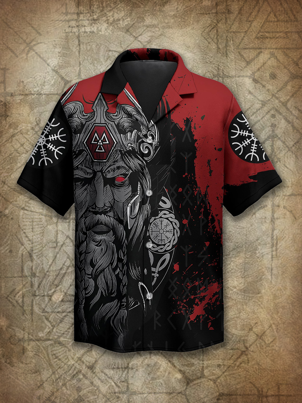 Viking Odin's Wrath Totem Spirit Power Heritage Hawaiian Shirt / Rvogue / Rvogue