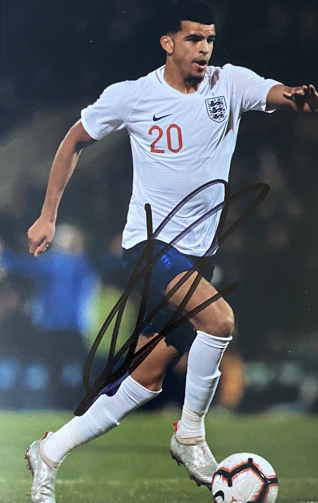 Dominic Solanke Genuine Hand Signed England 6X4 Photo Poster painting 2