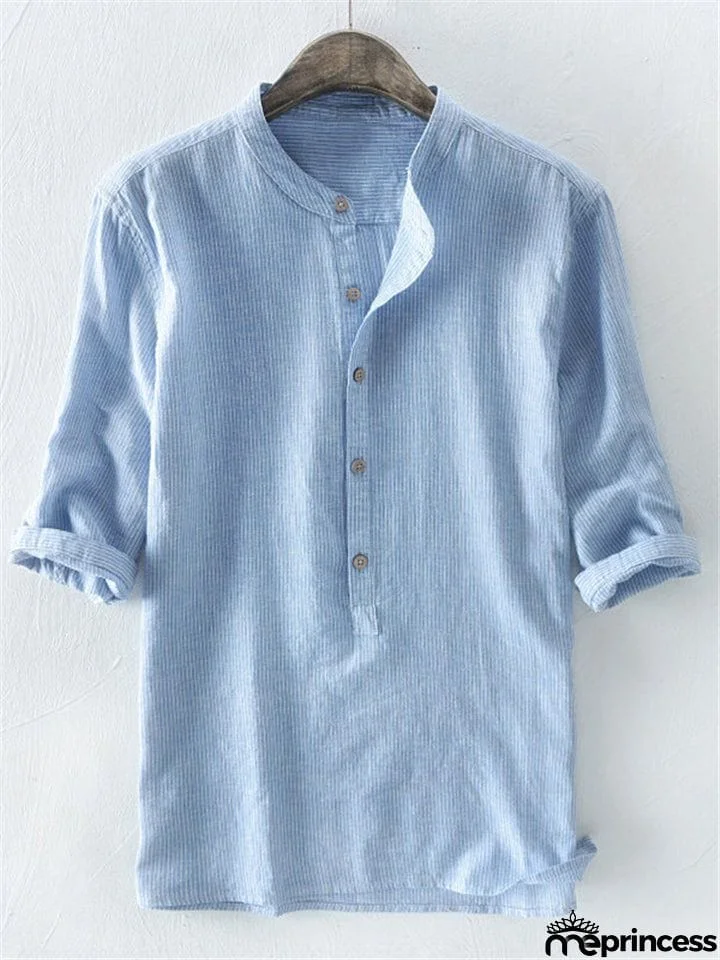 Men's Striped Button Up Shirts