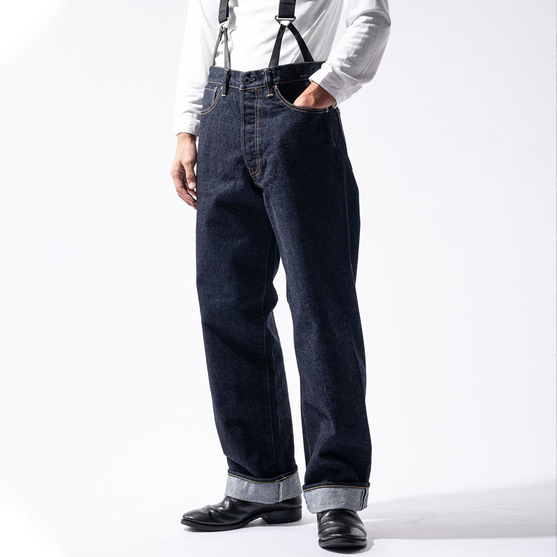 Men's 14oz Wide Straight Dark Indigo Jeans