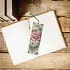 (US Local)4Pcs Vintage Flowers DIY Diamond Painting Bookmark Craft Kit