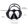 Anti-Fog Goggles Diving Mask Snorkeling Breath Tube Set for Adult (Black M)