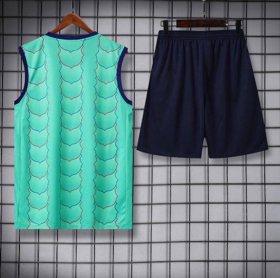 24/25 Barcelona Vest Training Kit Light Green Football Shirt Thai Quality