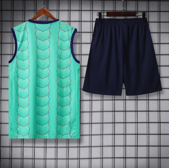 24/25 Barcelona Vest Training Kit Light Green Football Shirt Thai Quality