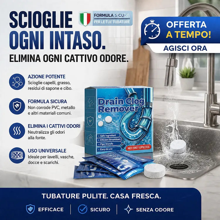 💊 SCARICHI INTASATI? BASTA UNA PASTIGLIA! 💧 Compresse effervescenti sbloccascarichi &ndash; azione rapida, potente e senza sforzo! 🚿✨